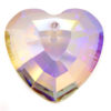 Violet Gold Heart Crystal Pendant