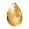 Lustre Gold Amber Teardrop Crystal Pendant