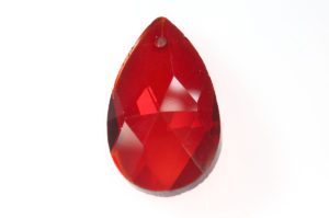 Ruby Teardrop Crystal Pendant