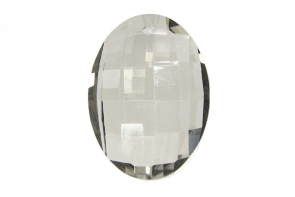 Lustre Smoke Oval Crystal Pendant