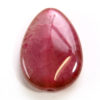 Raspberry Cracked Agate Teardrop Focal Bead