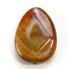 Amber Cracked Agate Teardrop Focal Bead