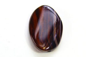 Red Banded Agate Oval Focal Bead