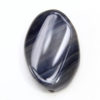 Black Banded Agate Oval Focal Bead