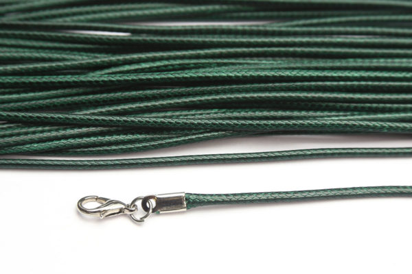 Deep Emerald Silky Cord Necklace