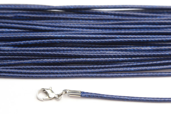 Navy Blue Silky Cord Necklace