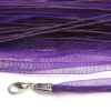 Deep Purple Silk Organza Ribbon Necklace