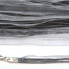 Dark Silver Silk Organza Ribbon Necklace