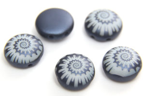 Blue Shell Stencil Preciosa Candy Beads