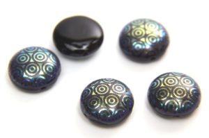 Midnight Gold Stencil Preciosa Candy Beads