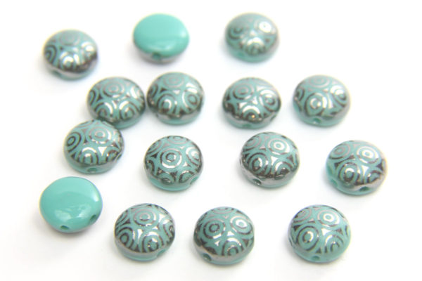 Turquoise Stencil Preciosa Candy Beads