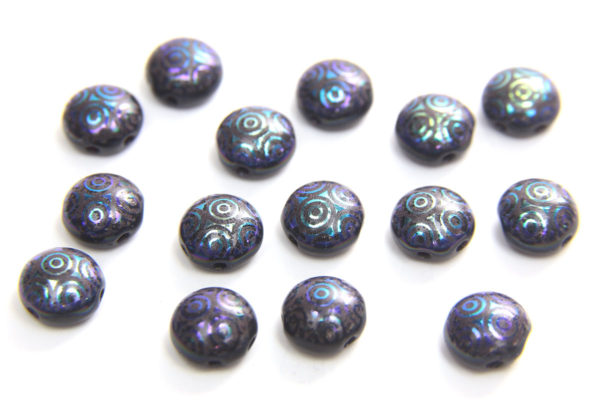 Midnight Gold Stencil Preciosa Candy Beads