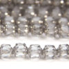 Black Diamond, Silver Crowned Facetted Cathedral Beads