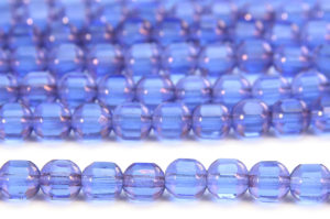 Lustre Blue Rounded Cathedral Beads