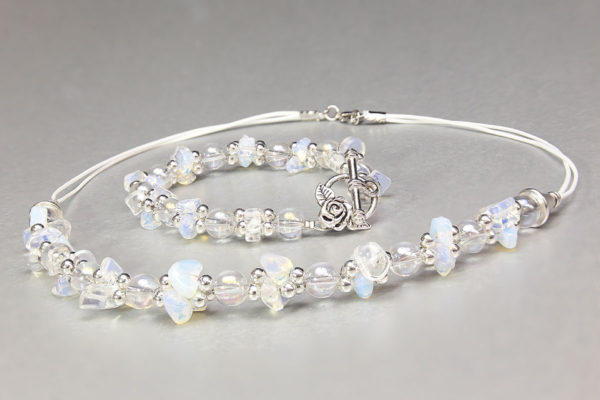 Opalite Lustre Tranquility Necklace and Bracelet - Image 2