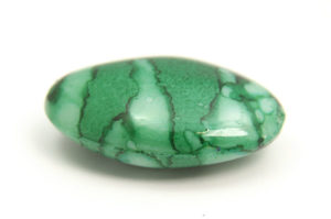 Fern Green Acrylic Jupiter Oval Beads