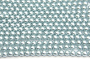 4mm Pastel Sky Blue Frosted Preciosa Glass Pearl Beads