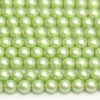 6mm Pastel Pistachio Frosted Preciosa Glass Pearl Beads