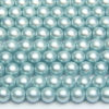 6mm Pastel Sky Blue Frosted Preciosa Glass Pearl Beads