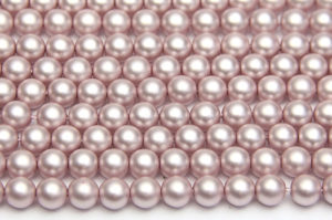 6mm Pastel Lilac Frosted Preciosa Glass Pearl Beads