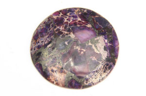 Purple Sea Sediment Jasper Round Pendant