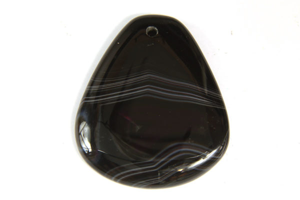 Black Banded Agate Focal Drop Pendant