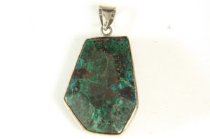 Chrysocolla Facetted Pebble Pendant