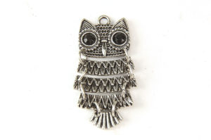 Silver Decorative Owl Pendant