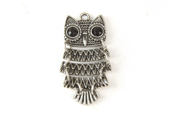 Silver Decorative Owl Pendant