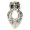 Silver Feather Owl Pendant