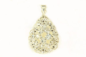 Crystal Studded Drop Pendant