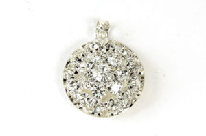 Crystal Studded Coin Pendant