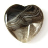 Black Banded Agate Heart Pendant