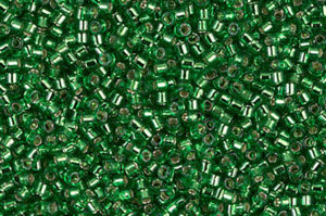 Silver Lined Light Green Delica Beads