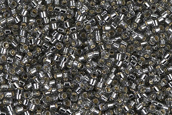 Silver Lined Grey Delica Beads