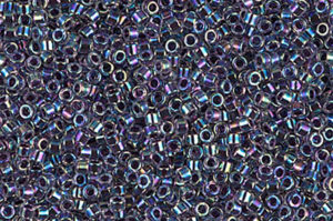 Lined Light Violet AB Delica Beads