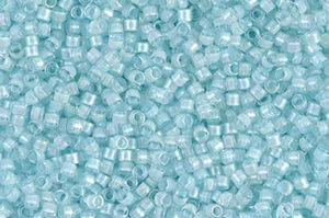 Aqua Mist Lined Crystal Luster Delica Beads