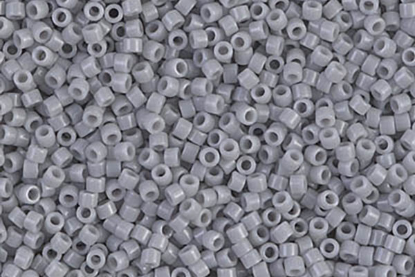 Opaque Ghost Grey Delica Beads