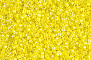 Opaque Yellow AB Delica Beads