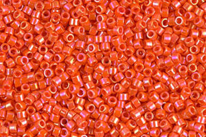 Opaque Orange AB Delica Beads