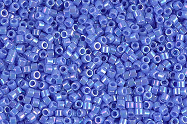 Opaque Light Sapphire AB Delica Beads