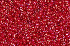 Opaque Red Luster Delica Beads