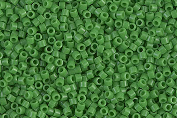 Opaque Pea Green Delica Beads