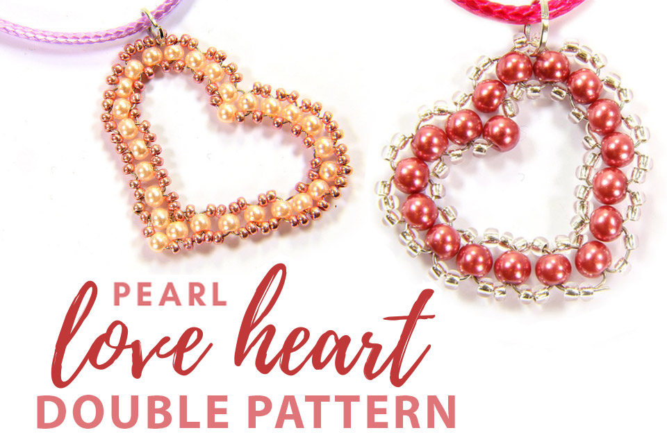 Pearl Beaded Hearts Double Pattern Download Bead Spider