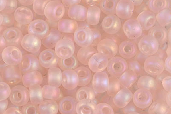Matted Transparent Pale Pink AB Miyuki 15/0 Seed Beads