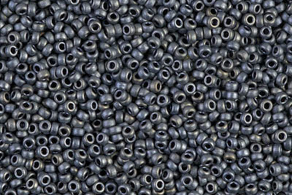 Matted Metallic Silver Grey Miyuki 15/0 Seed Beads