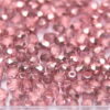 3mm Semi Metallic Watermelon Firepolished Czech Glass