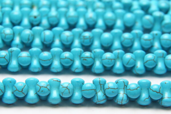 Turqouse Howlite 15x8mm Bone Semi Precious Gemstones