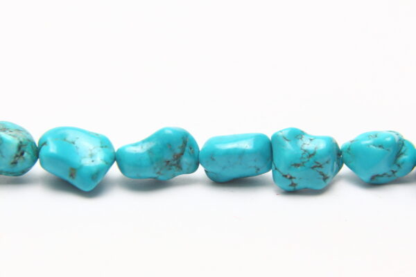 Stable Turquoise 12x9mm Pebble Semi Precious Gemstones