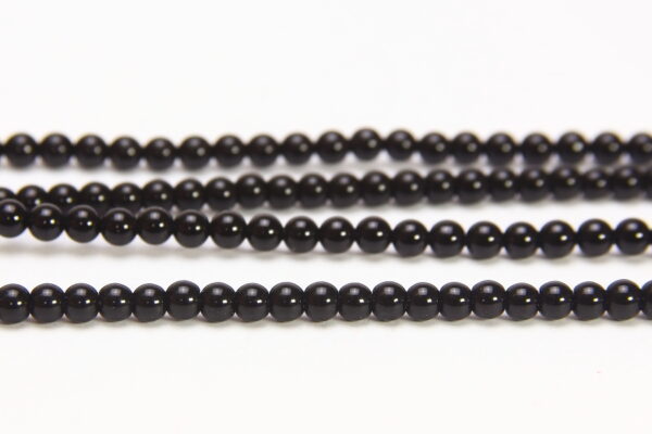 Brazilian Onyx 4mm Round Semi Precious Gemstones